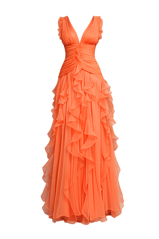 Ruched Coral - AS LUXE