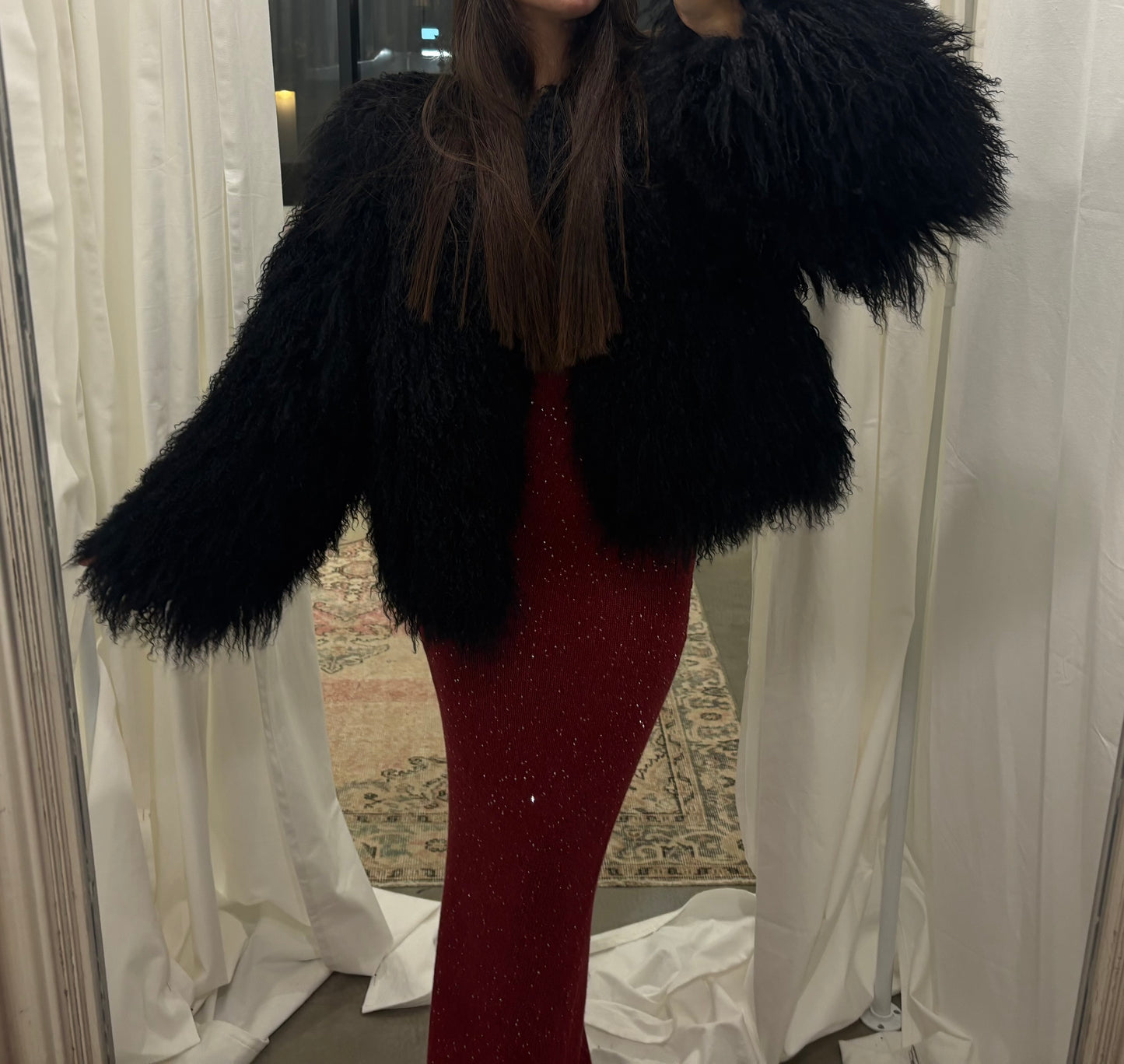 Svartur pels - Mongolian Lamb